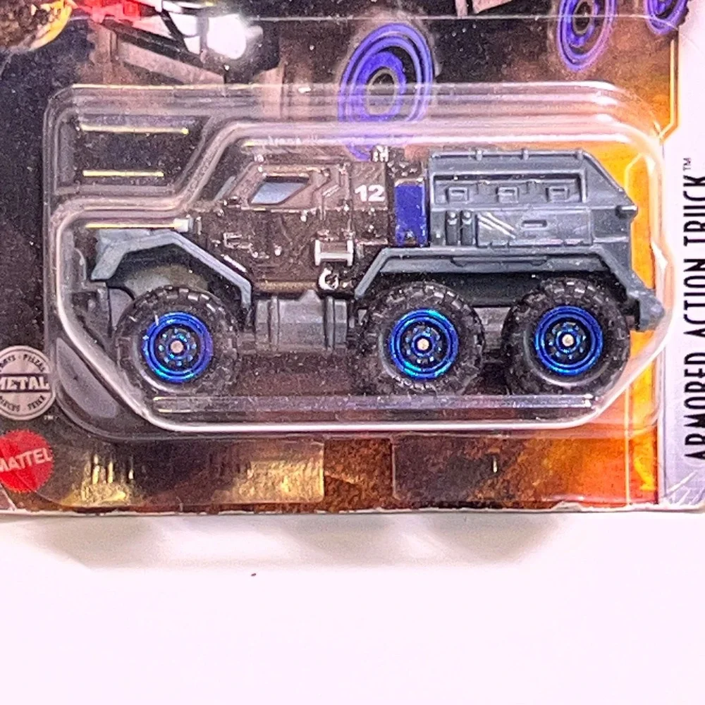 Matchbox Jurassic World Armored Action Truck Grey Blue Dominion Die-Cast HBH06